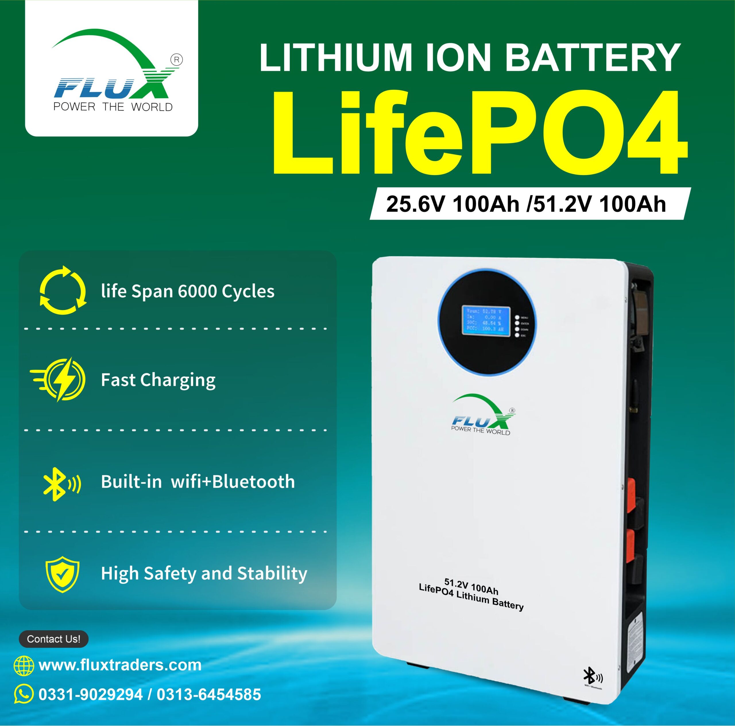 FLUX LifePO4 Lithium Battery – Power That Lasts!